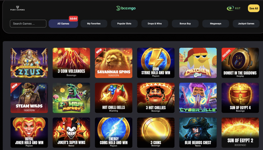 games on offer at donbet casino