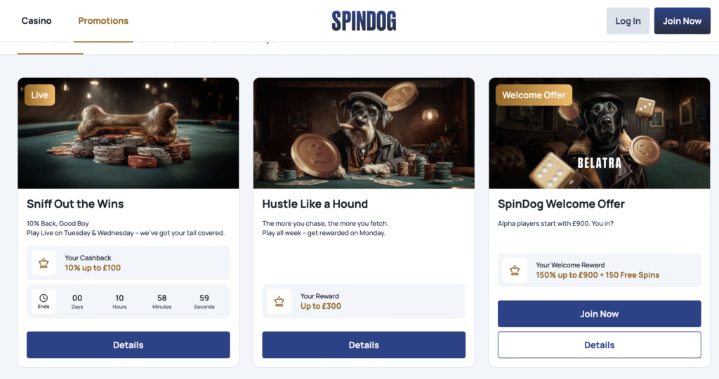 spindog casino promotions